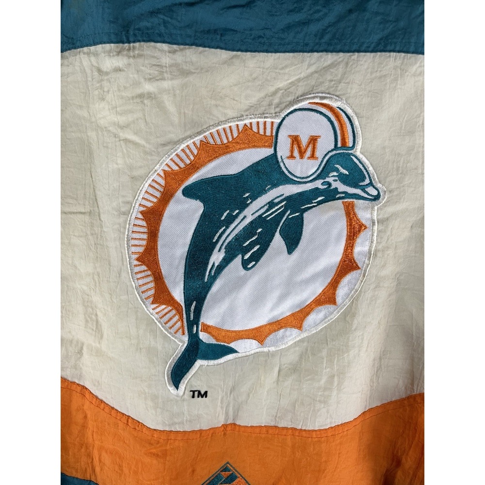 NFL Authentic Proline By Apex One Miami Dolphins Nylon Jacket Size XL Full Zip - Picture 16 of 16